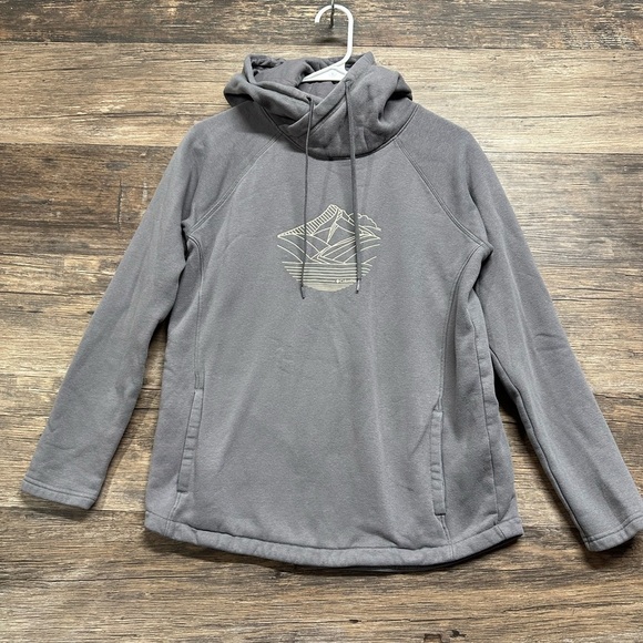 Columbia Gray Fleece Hoodie Sweatshirt - Picture 1 of 5